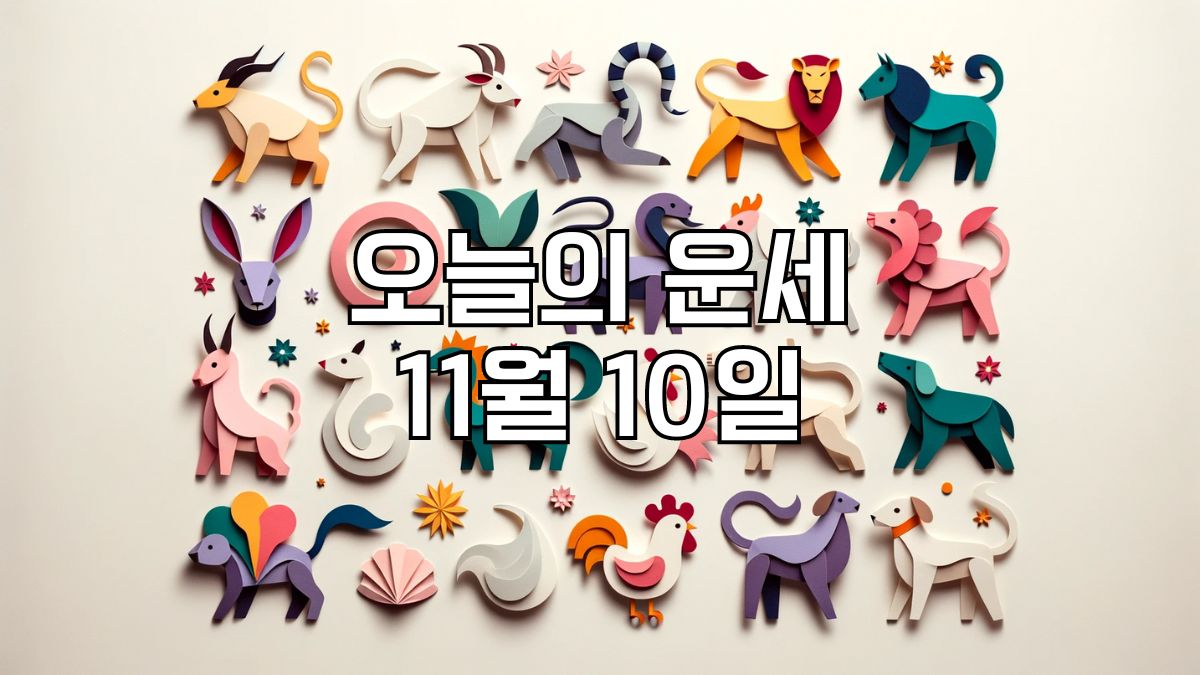 오늘의 운세 11월 10일