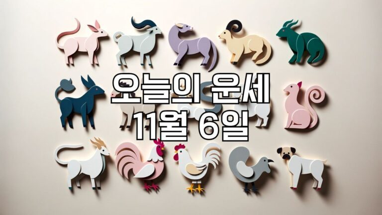 오늘의 운세 11월 6일