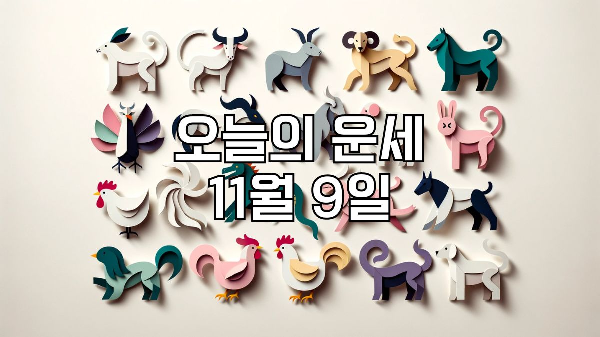 오늘의 운세 11월 9일
