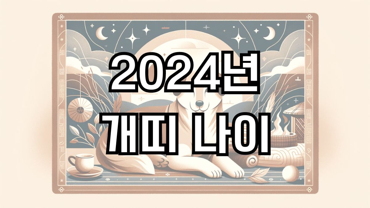 2024년 개띠 나이