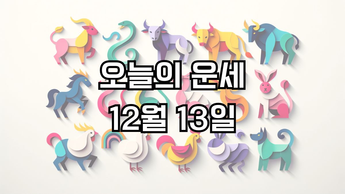 오늘의 운세 12월 13일
