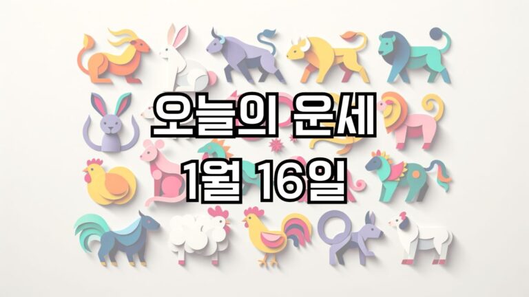 오늘의 운세 1월 16일