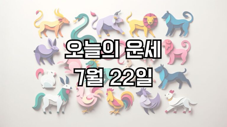 오늘의 운세 7월 22일