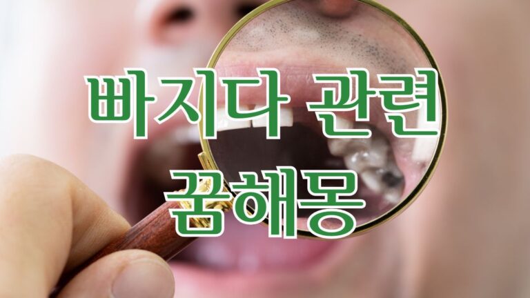 빠지다 관련 꿈해몽