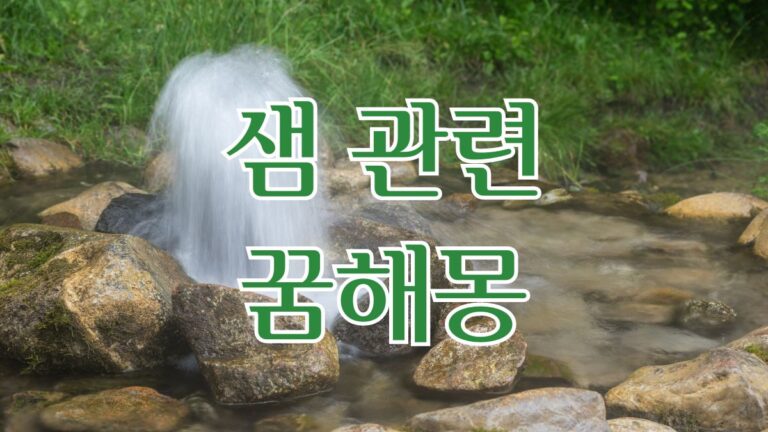 샘 관련 꿈해몽