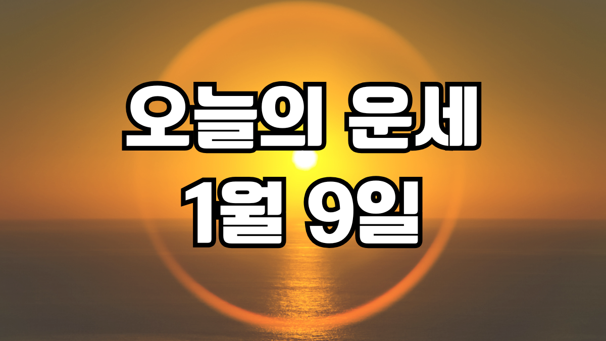 오늘의운세 1월 9일
