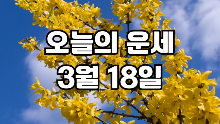오늘의운세 3월 18일