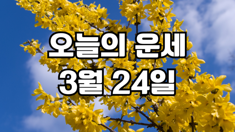 오늘의운세 3월 24일