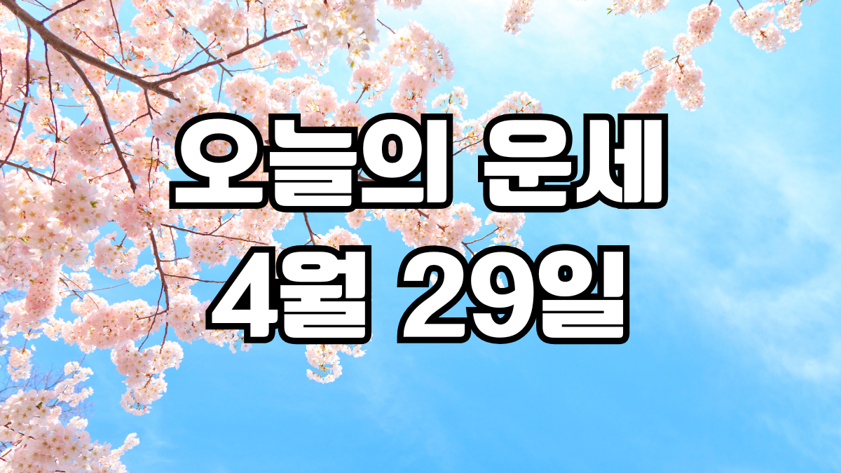 오늘의운세 4월 29일