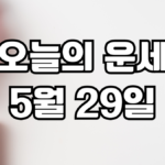 오늘의운세 5월 29일