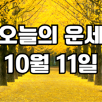 오늘의운세 10월 11일