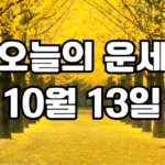 오늘의운세 10월 13일