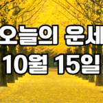 오늘의운세 10월 15일