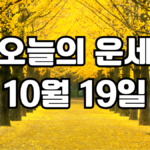 오늘의운세 10월 19일