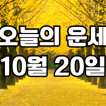 오늘의운세 10월 20일