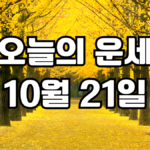 오늘의운세 10월 21일
