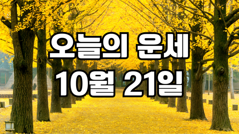 오늘의운세 10월 21일