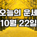 오늘의운세 10월 22일