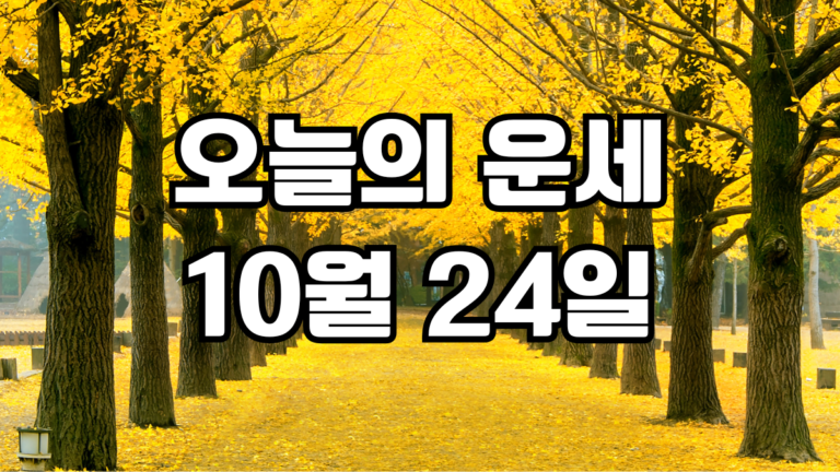 오늘의운세 10월 24일