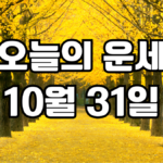 오늘의운세 10월 31일