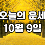오늘의운세 10월 9일