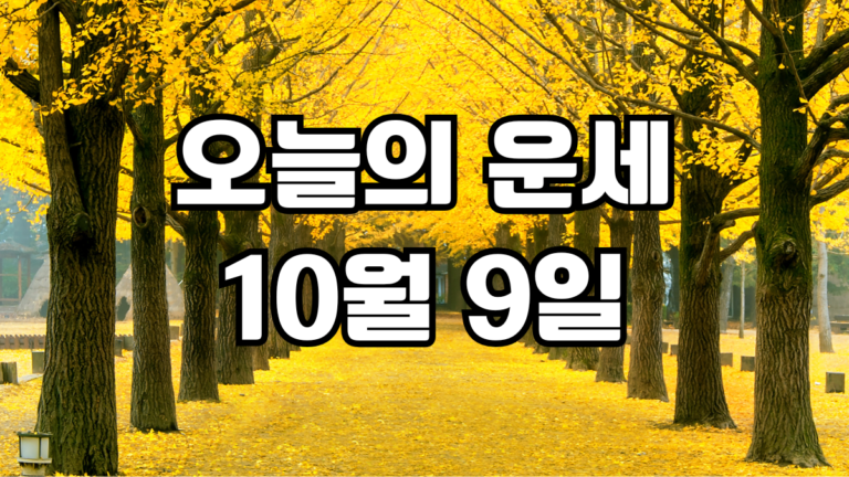 오늘의운세 10월 9일