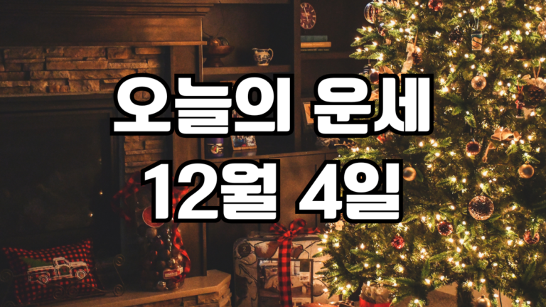 오늘의운세 12월 4일