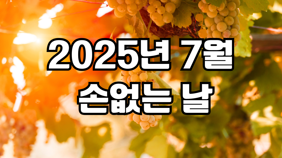 2025년 7월 손없는날
