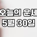 오늘의운세 5월 30일