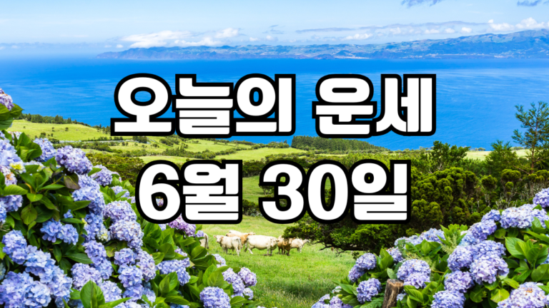오늘의운세 6월 30일