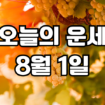 오늘의운세 8월 1일