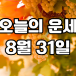 오늘의운세 8월 31일