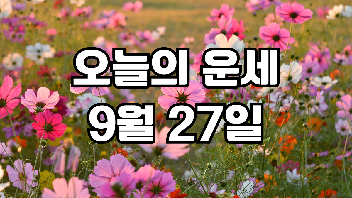 오늘의운세 9월 27일