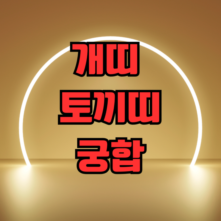 개띠 토끼띠 궁합