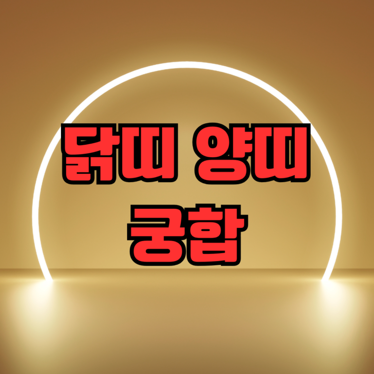 닭띠 양띠 궁합