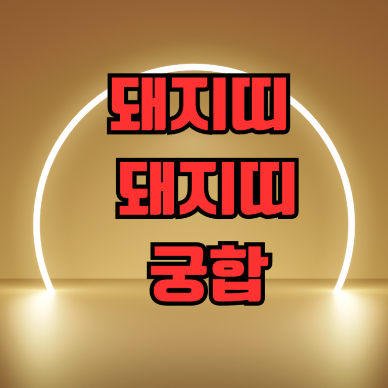 돼지띠 돼지띠 궁합