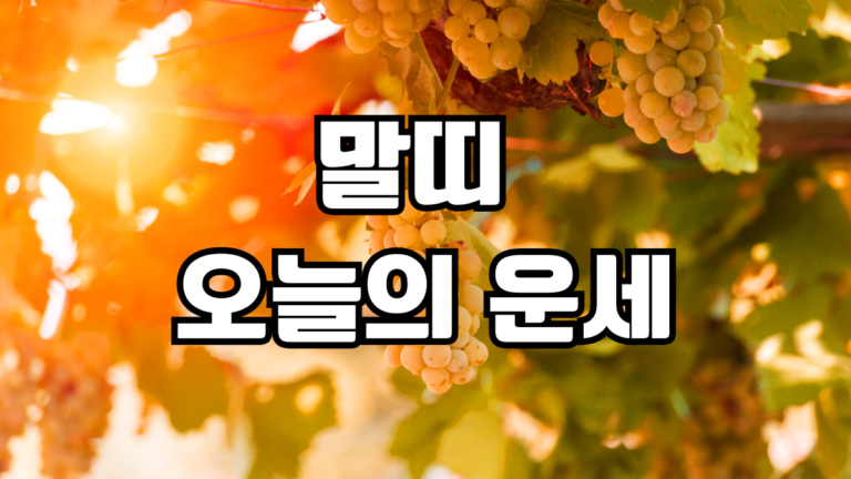 말띠 오늘의 운세