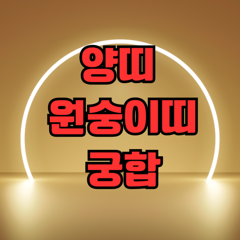 양띠 원숭이띠 궁합
