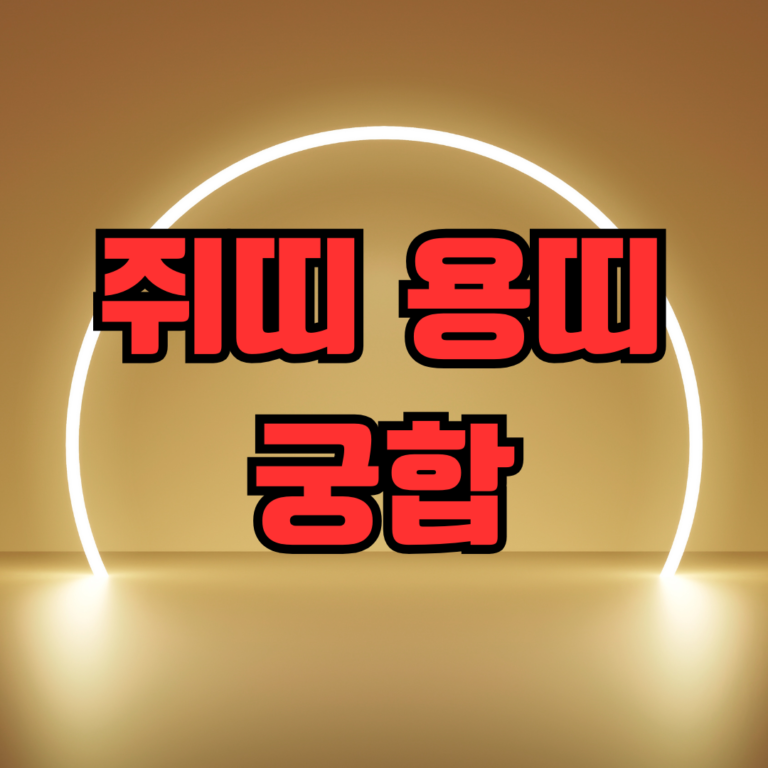 쥐띠 용띠 궁합