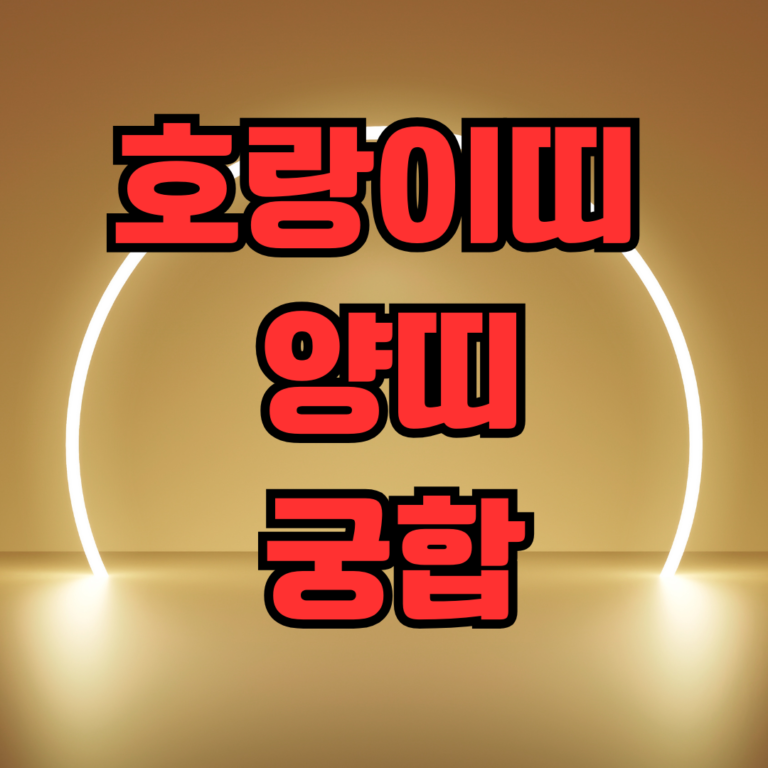호랑이띠 양띠 궁합